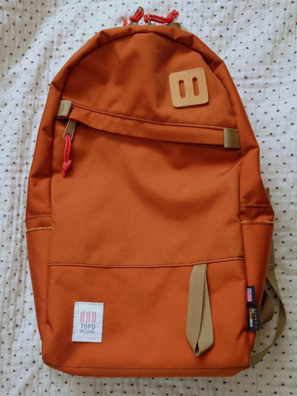 Topo Designs 20L Daypack Backpack in Clay (Burnt Orange)
